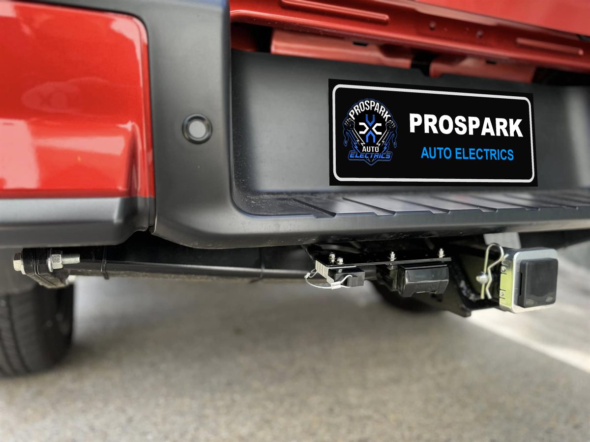 Isuzu ute towbar with trailer plug and Anderson plug wiring